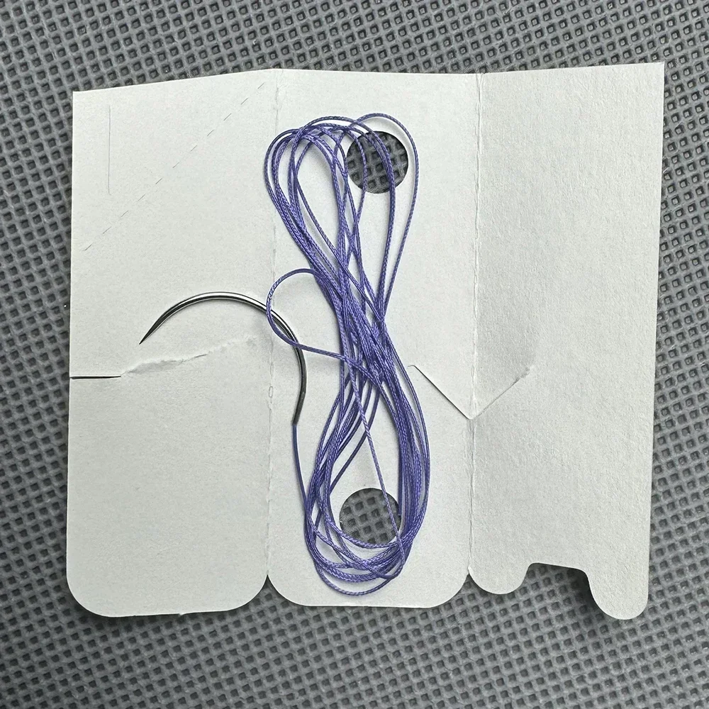 Absorbable Suture Thread 12 Pcs Special For Pet 90cm PGA Sutures With Needle Polyglycolic Acid Sterile Pet Use