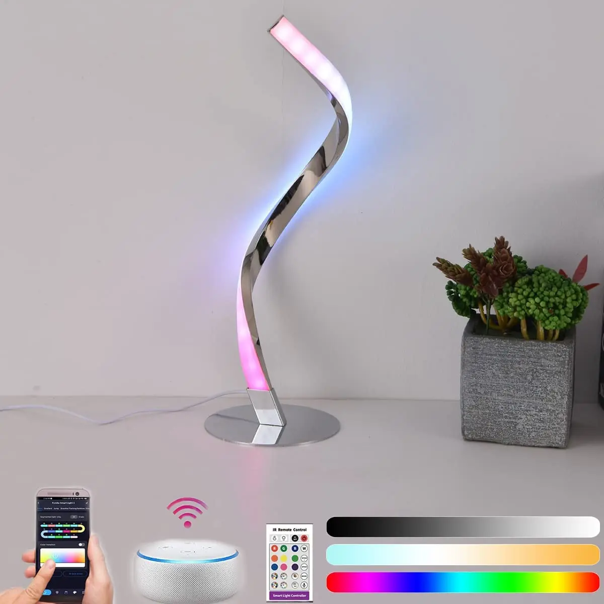 Colour changing online bedside lamp