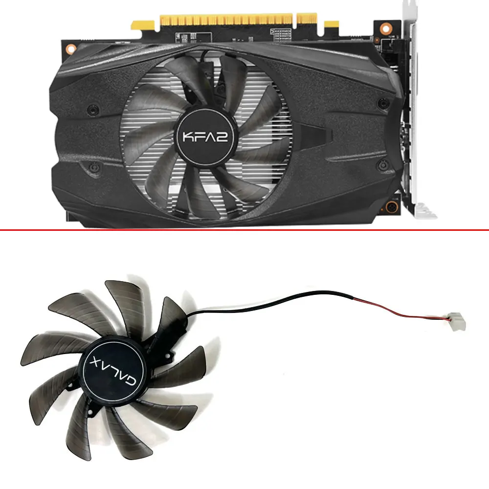 Фото Вентилятор для графической карты GALAXY GeForce GTX 1050 OC, 85 мм, 4 контакта, T129215DM/SM KFA2 GTX1050 OC №1