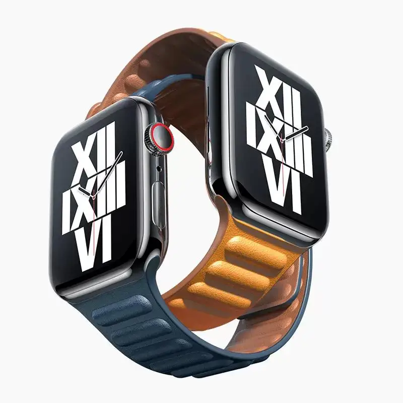 รูปสินค้า สายหนังแท้ Apple Watch สายแม่เหล็ก รองรับหลายขนาด