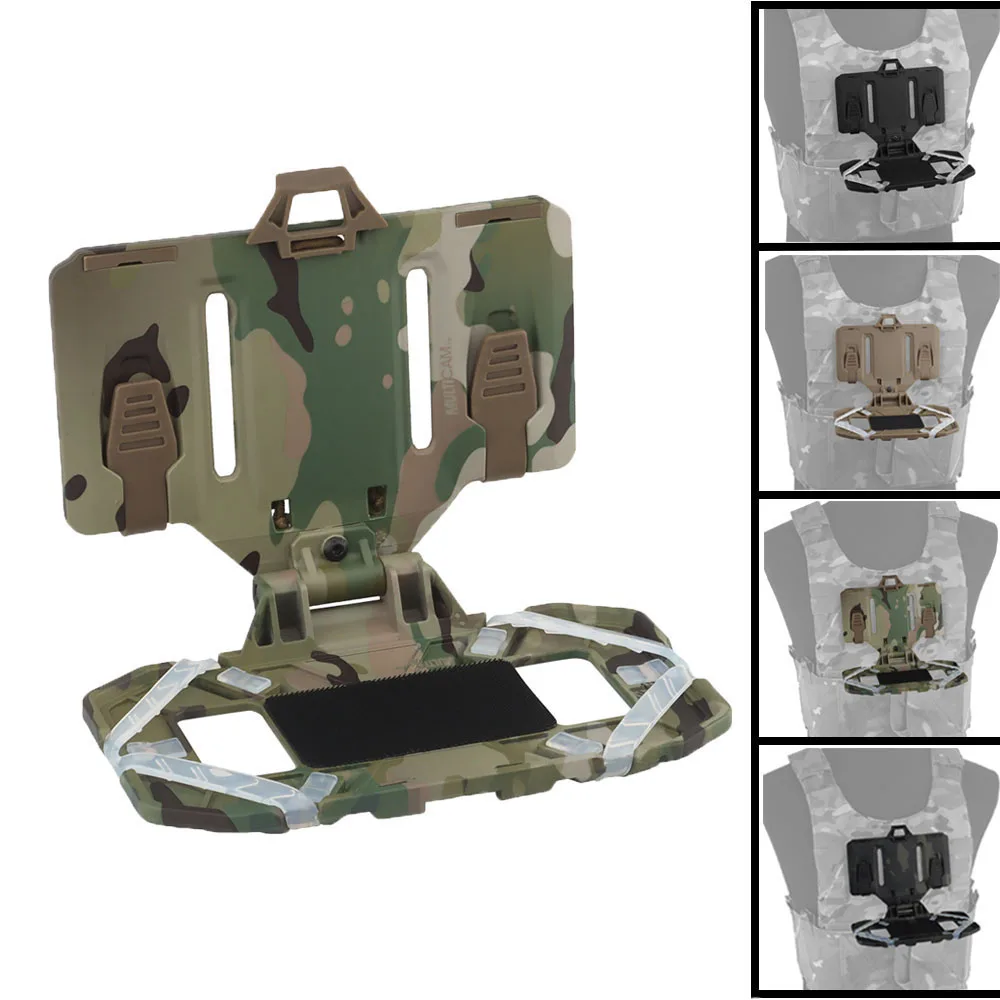 VULPO Tactical Vest Molle Folded Navigation Board Mobile Phones Navigator Tech Holder Vest Chest Bag Map Case Admin Panel - 18 - View #6