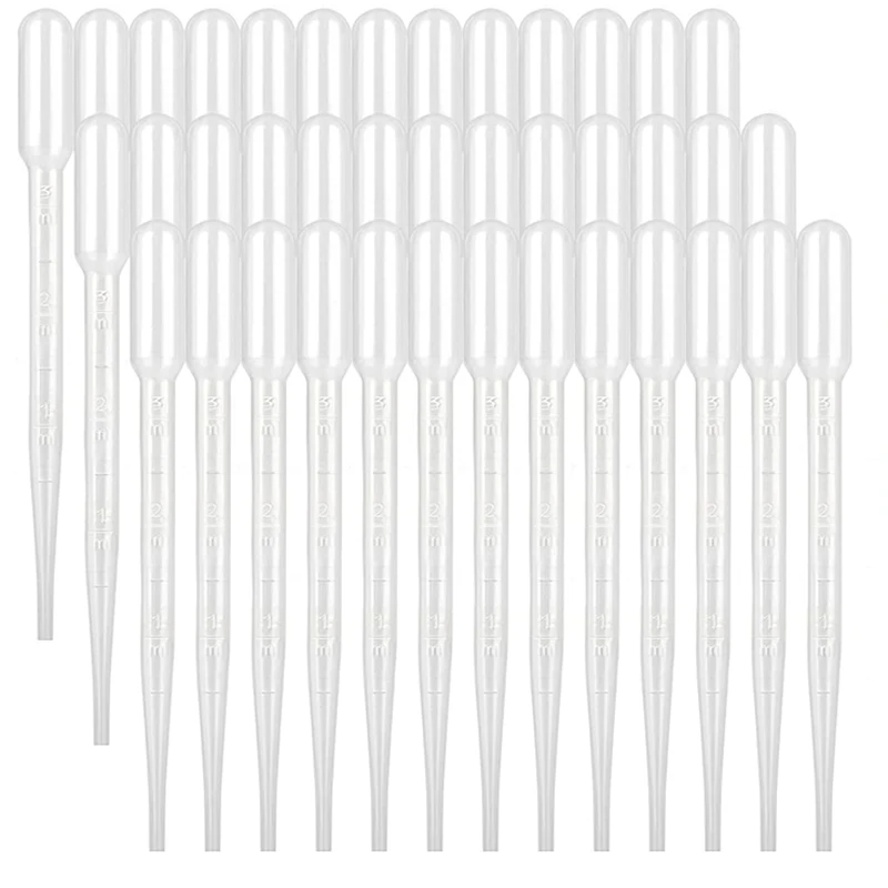 Plastic Disposable Pipettes Clear Graduated Transfer Pipettes Liquid Dropper for Ear Eye Alcohol Paint Makeup Lab 10PCS 0.2-10ML