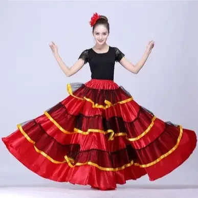 Women Flamenco Dresses Gypsy Spanish Flamenco Skirt