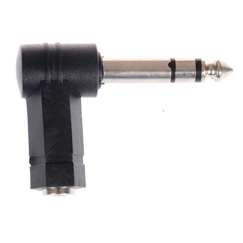 

90 Degrees 3.5 to 6.35/6.5mm 1/4" Mono Jack Stereo Speaker Audio Adapter Plug 3.5mm TRS Connector Converter AUX Headphone Cable