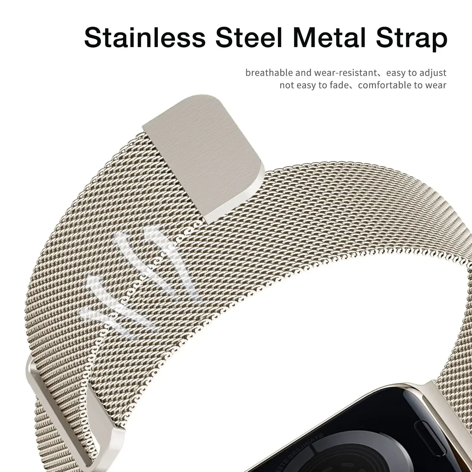 Elegant Milanese Apple Watch Band with TPU Screen Protector