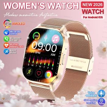 2026 Fashion Women Watch Ultra Smart Watches 2.01"AMOLED Full Touch Screen Call health Sport Smartwatch For Android IOS Ladies 1