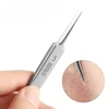 Blackhead Tweezers - Precision acne removal tool for facial whiteheads, acne, pimples - Stainless steel professional makeup tool 1