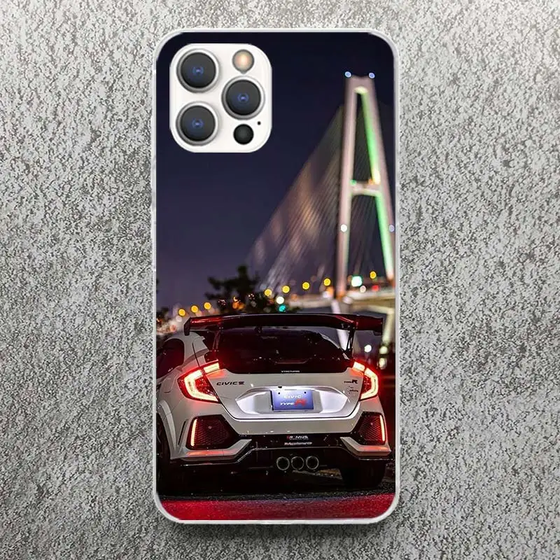 JDM Type R Sport Car Silicone Phone Case - Soft, Fun, Printed Shell