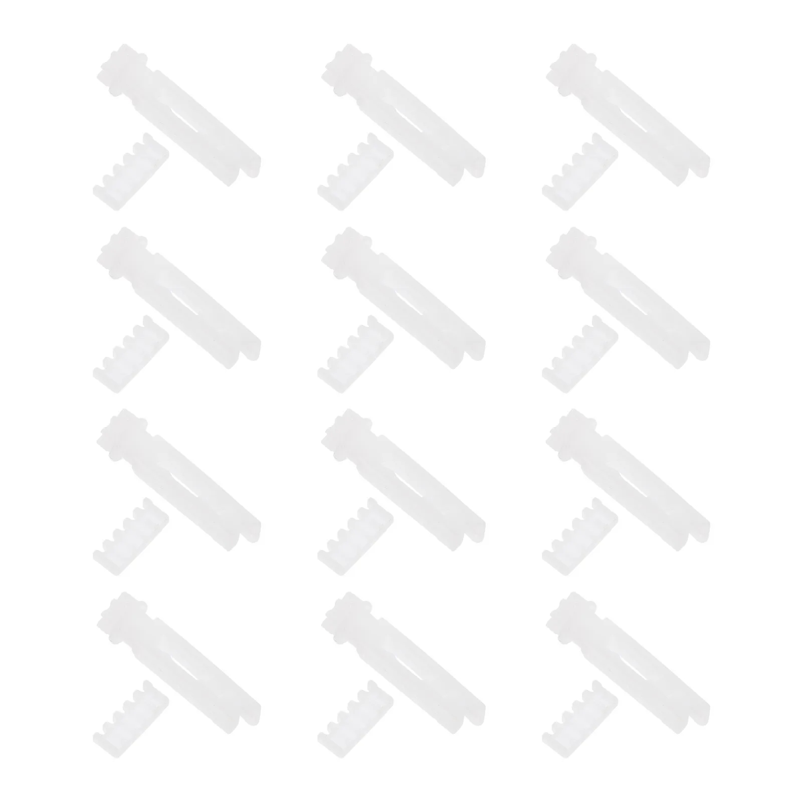 12Pcs 수직 커튼 수리 풀리 수직 블라인드 유지 보수를 위한 PVC 플라스틱 블라인드 캐리어 휠 간편한 설치 교체