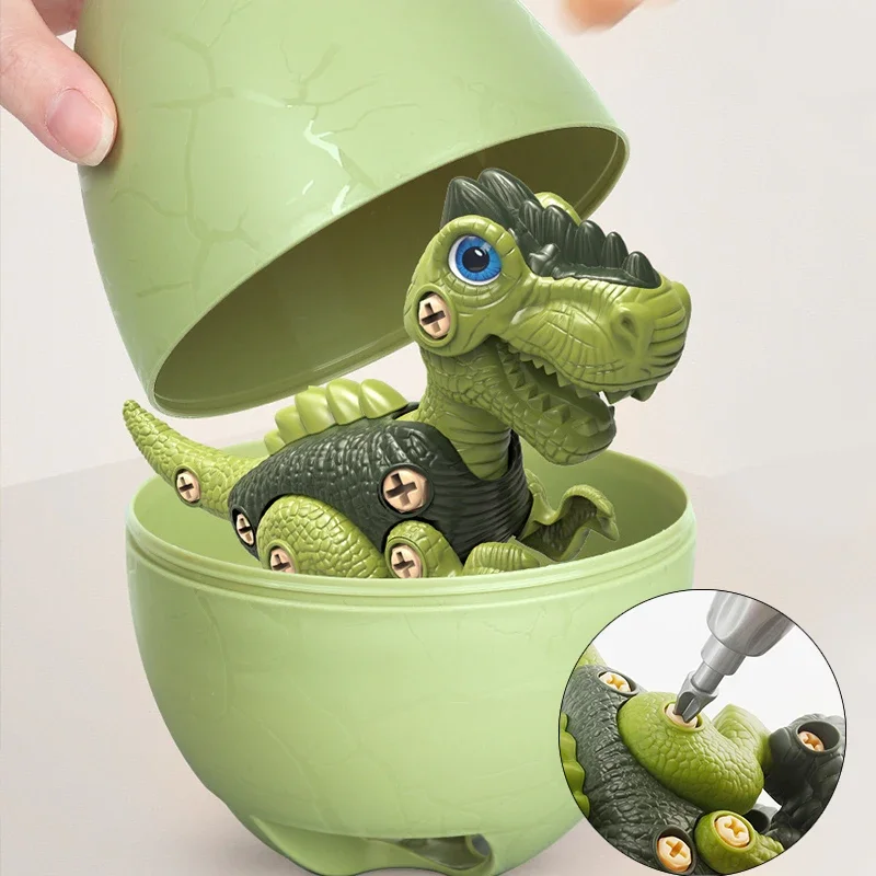 Funny Egg Take Apart Dinosaur Toys for Boys Building Toy Set with Drill Construction Engineering Play Kit Christmas Gift for Kid
