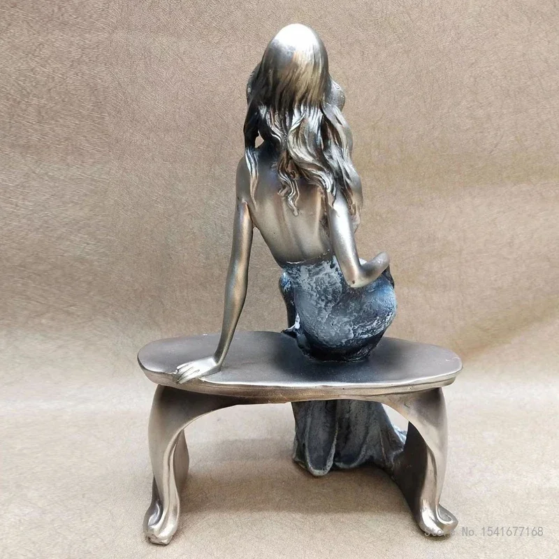 Light Luxury Beauty Character Sculpture Decor Creative Resin Crafts Home Entrance Living Room Office Wine Cabinet Decoration 1Pc