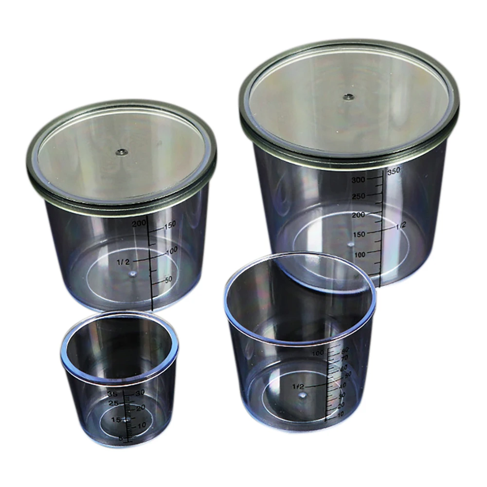 4pcs/Set Bait Mix Measuring Cups 35ml 100ml 200ml 350ml Portable