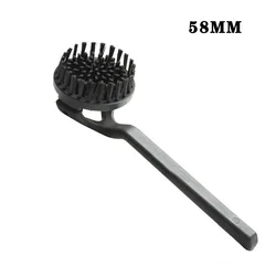 Universal Coffee Cleaning Brush - Handle with Round Head, Ideal (Black - 58MM)