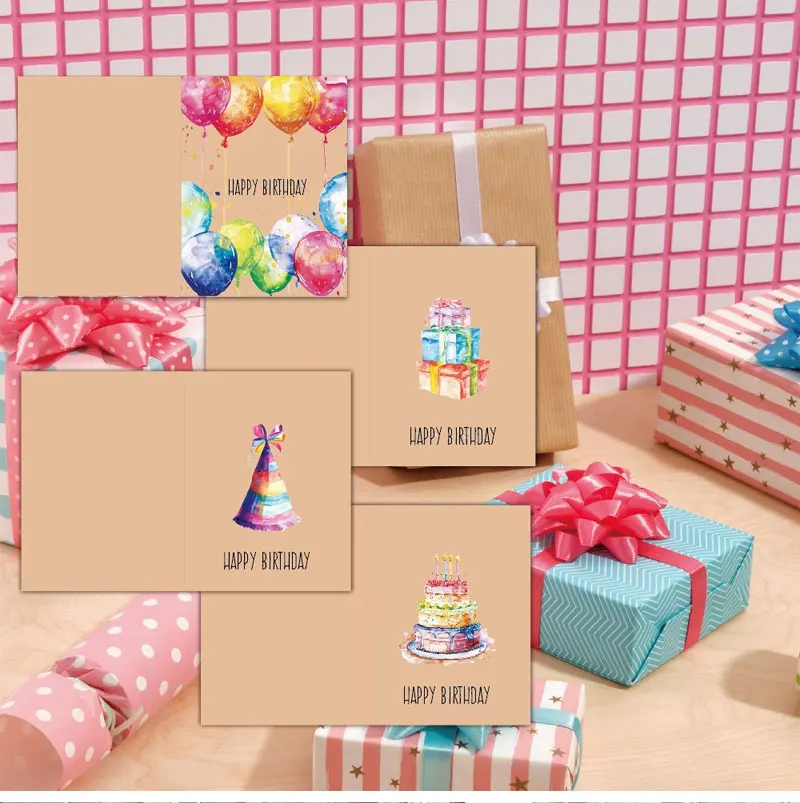 DIY Cartoon Birthday Greeting Card Set with Envelopes and Stickers – Fun and Creative C... - SKU BGCS0003 - UGI Packaging