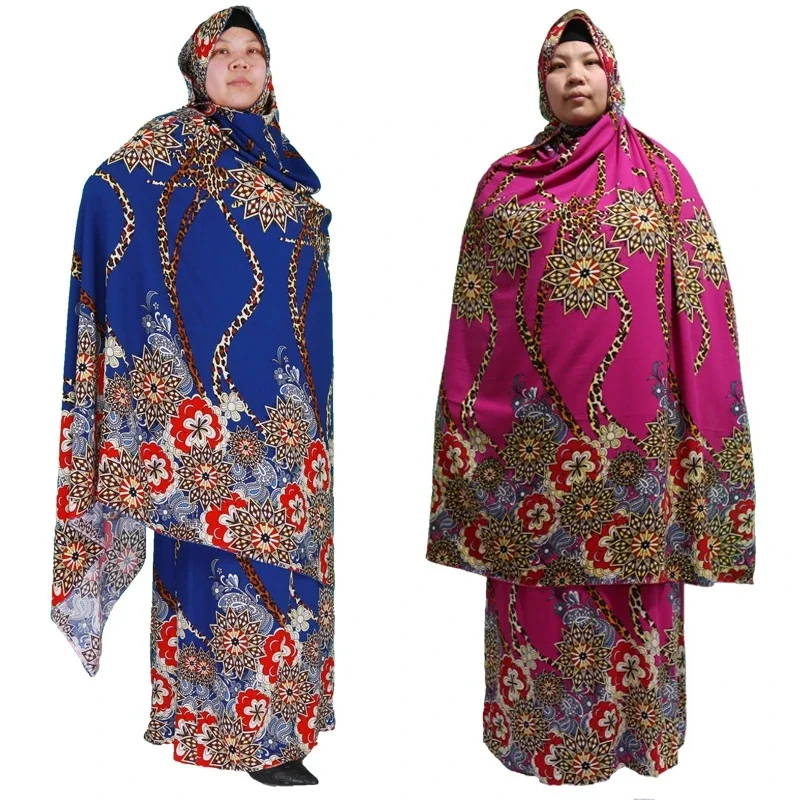 Traditional African National Costume for Women, Print Turban, Kaftan, Abaya, Ramadan, Eid, Muslim Hijab Dresses, Arabia, Amira,