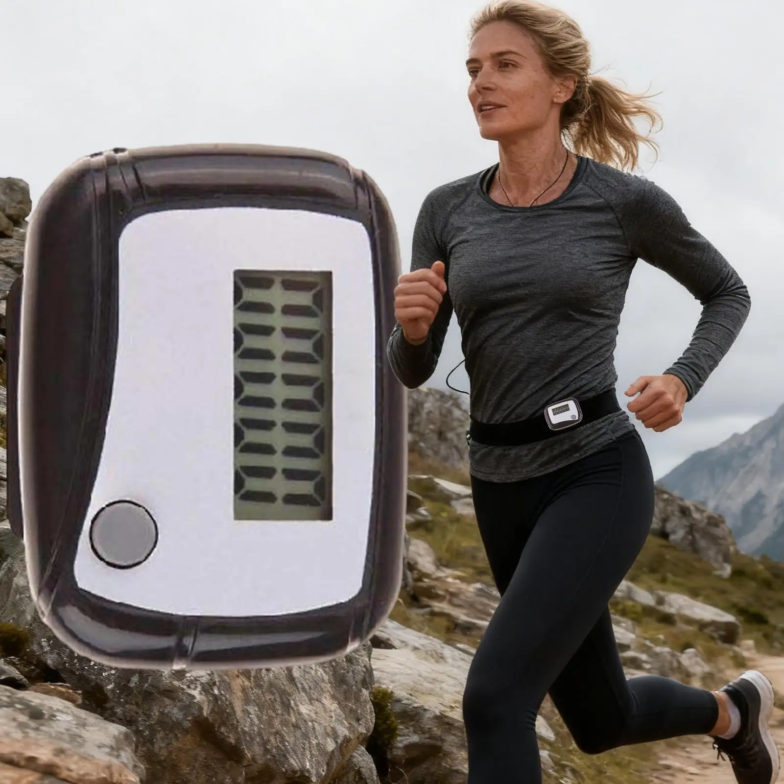 Compact LCD Fitness Tracker and Calorie Monitor