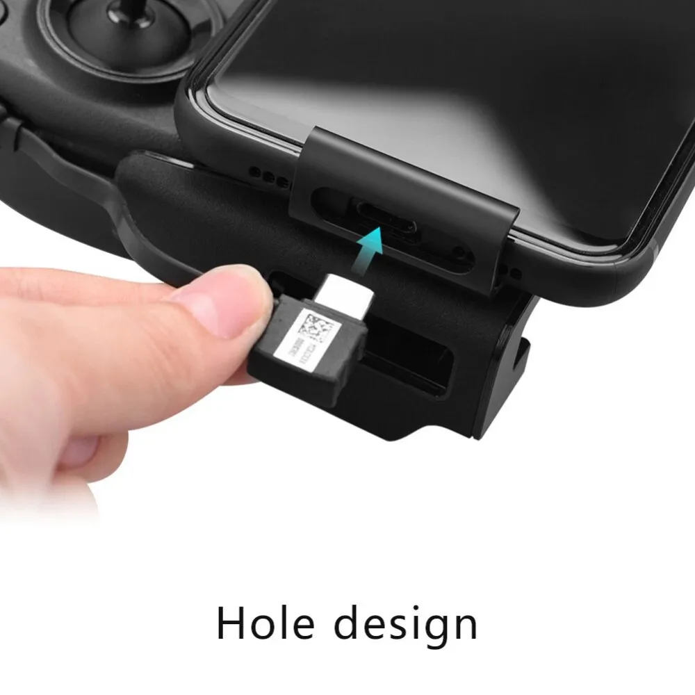 DJI Mavic Mini/ Mavic 2 Pro/ Air Spark용 검정색 휴대폰 홀더 클립 마운트 브래킷 1쌍