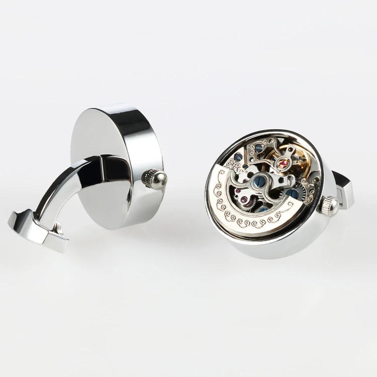 Heißer Uhr Bewegung Manschettenknöpfe Für Herren Lepton Steampunk Getriebe Uhr Mechanismus Manschettenknöpfe Männer Französisch Hemd Manschetten Manschettenknopf gemelos – Detail 7