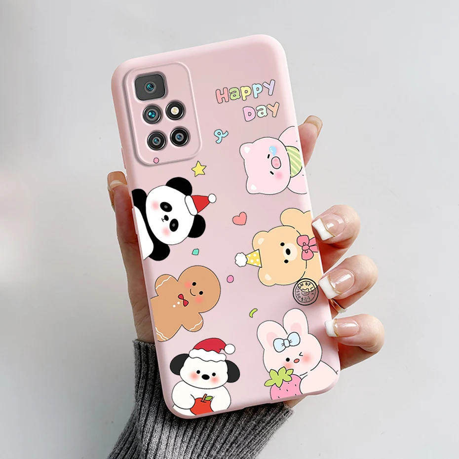 Cute Bear Cartoon Shockproof TPU Phone Case - Soft Cover for Xiaomi Redmi 10 Prime