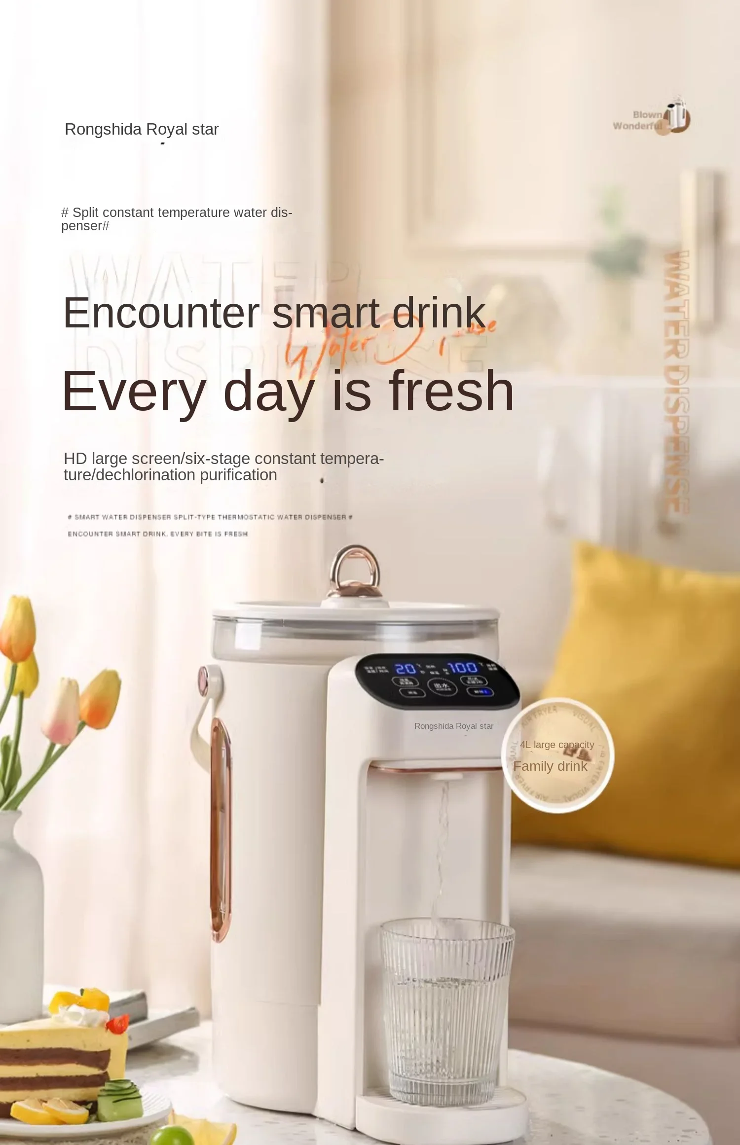 Rongshida constant temperature hot water kettle fully automatic kettle, insulated electric  bottle household  kettle, integrated 6
