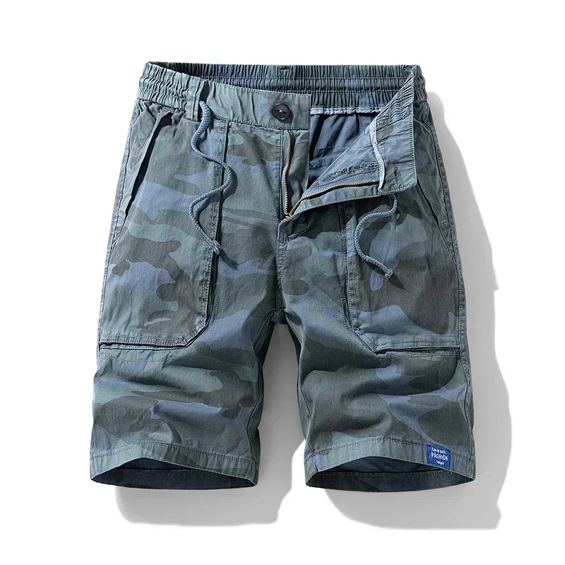 Summer Men Cotton Cargo Camouflage Shorts Men Clothing Casual