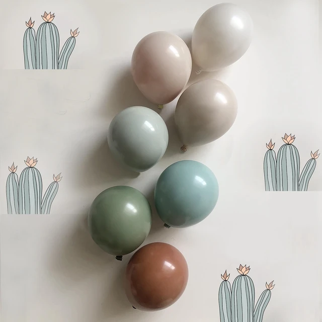 15/20 pièces 10 pouces Vintage ballons rétro kaki vert ballon ensemble pour anniversaire de mariage joyeux anniversaire fête décoration fournitures 6