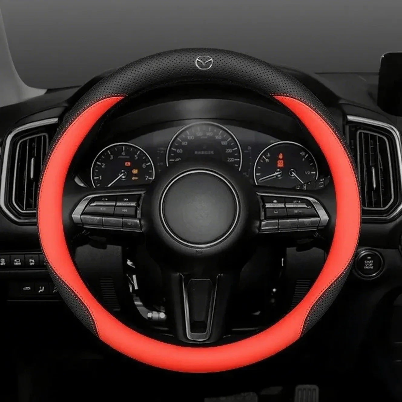 Für Mazda 3 5 6 SKYACTIV Axela Atenza CX30 CX50 CX5 CX7 CX8 CX9 MX5 RX8 BT50 Wildleder Leder Auto Lenkrad Abdeckung Zubehör – Detail 10