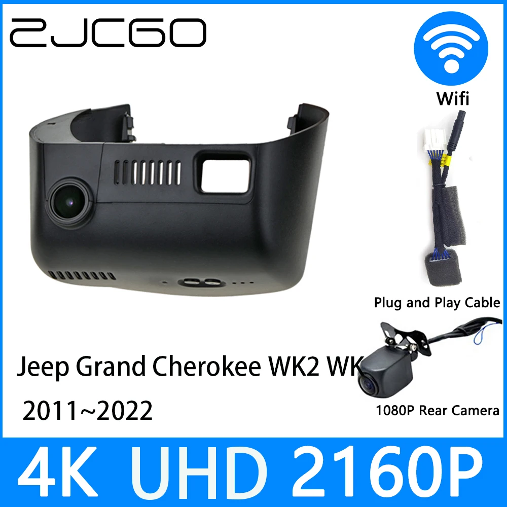 

ZJCGO Dash Cam 4K UHD 2160P Car Video Recorder DVR Night Vision Jeep Grand Cherokee WK2 WK 2011~2022