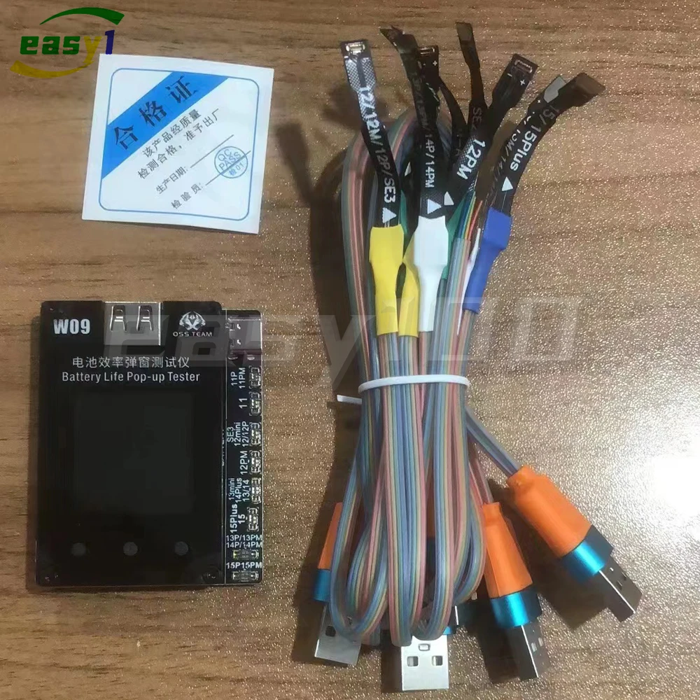 

OSS W09 Pro V3 Battery Efficiency Pop Up Tester For iPhone 11-15 Series Solve Window Pop-up No External Cable