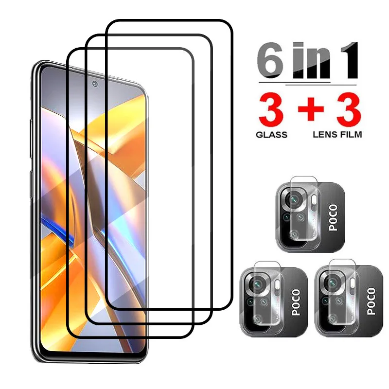 

9H Tempered Glass For Xiaomi Poco M5S M5 Screen Protector Anti-Scratch For Poco M5s Soft Camera film