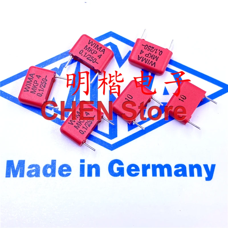 Lot De 20 Condensateurs WIMA MKS4 0.1uF (100nF) 100V - Pas De 10mm - Film Métallisé Polypropylène - Haute Qualité