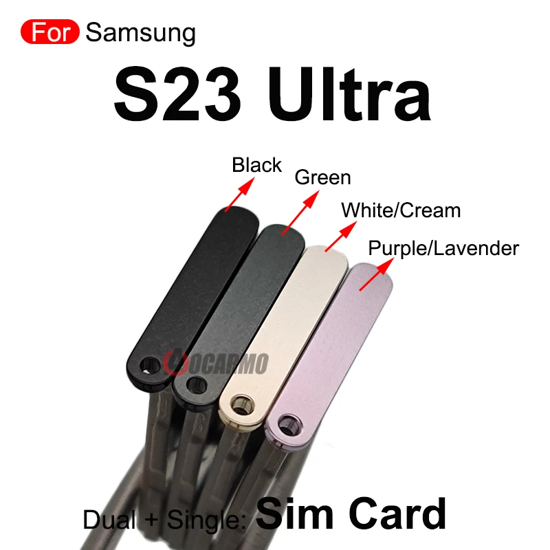 삼성 갤럭시 S23 플러스 S23 + 울트라 S23U 단일 Sim 트레이 듀얼 Sim 카드 홀더 슬롯 교체 부품