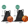 34*43cm/42*49cm Large Capacity Nylon Waterproof Drawstring Backpack,Outdoor Sport  Fitness Storage Bag Thick Rope Oxford 6