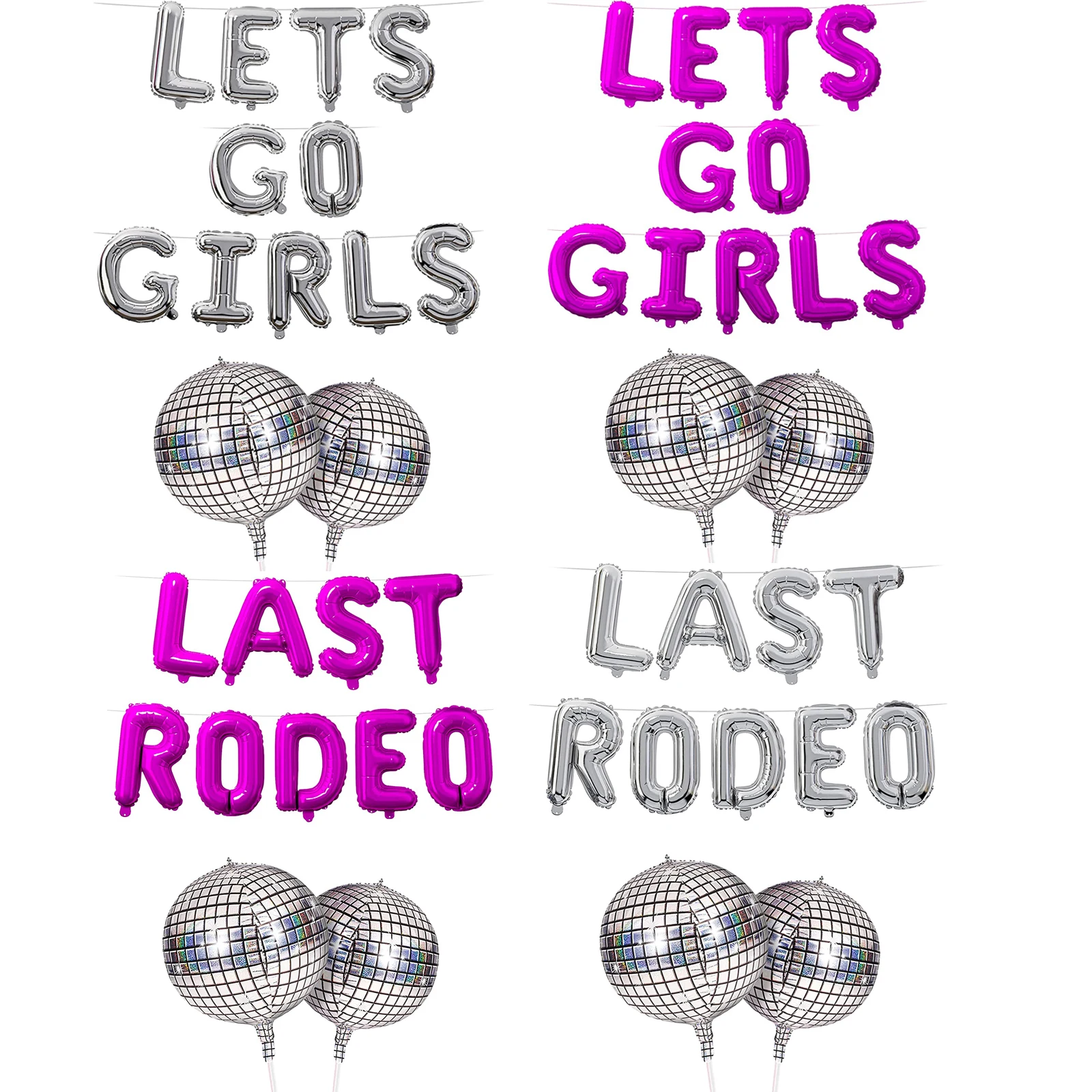 

16-дюймовый воздушный шар с надписью «Let Go Girls Last Rodeo», фольгированные воздушные шары для диско-мяча, девичника, технические украшения