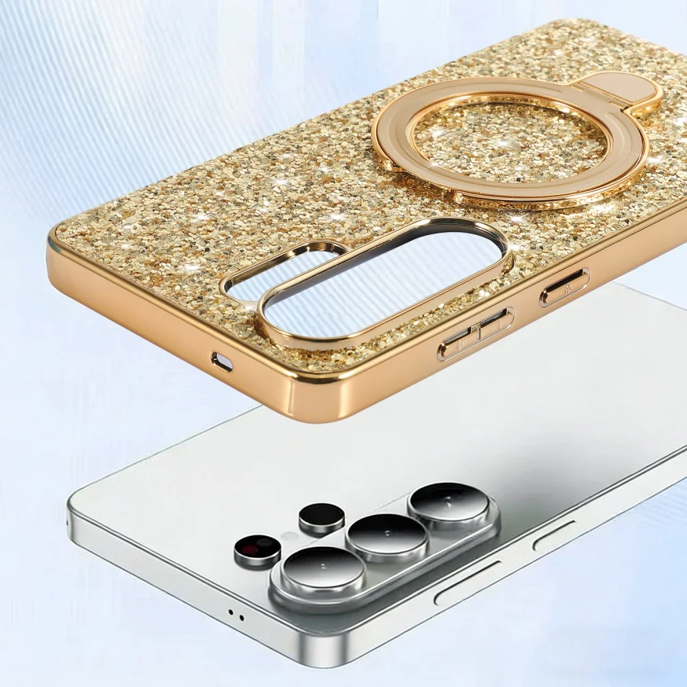 Starry Glitter Sequin Luxury Folding Stand Shockproof Case Cover