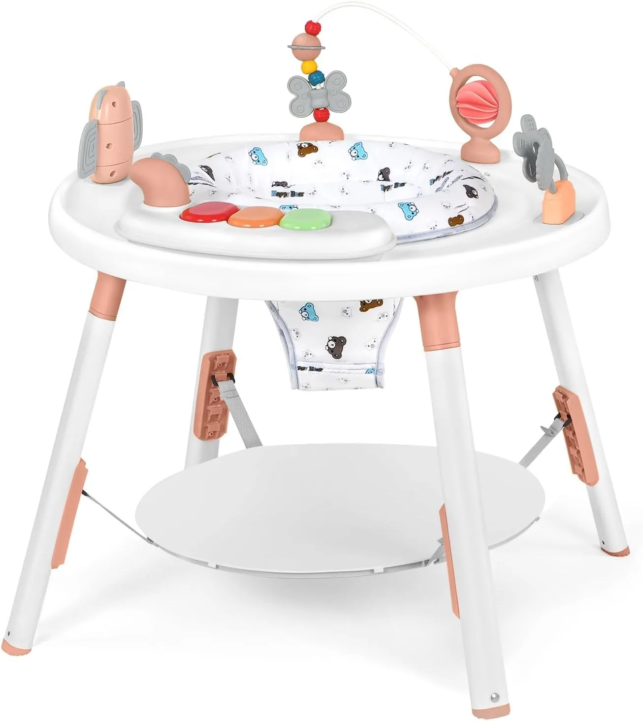 3-in-1 Baby Activity Center and Jumper Table with 360° Rotating Seat,