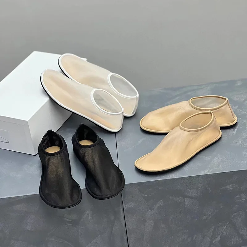 

Breathable Mesh Women Shoes 2024 Spring Summer Flat Sandals Brand Design Round Toe Zapatos Mujer Minimalist Chaussure Femme