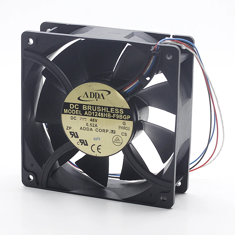 

ADDA AD1248HB-F9BGP DC 48V 0.52A 120x120x38mm 4-Wire Server Cooling Fan