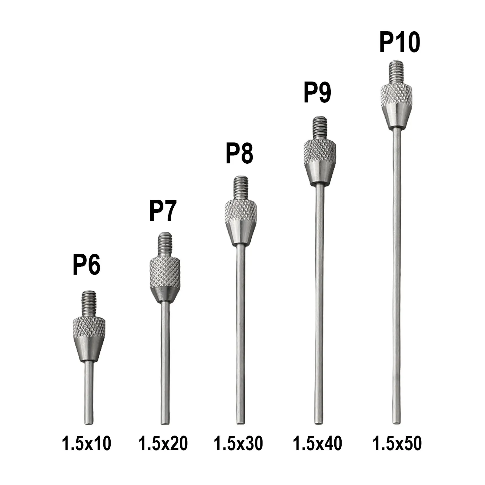 3/5/6pcs Dial Digital Test Indicator Contact Point Stem Rod Depth Gauge Measurer Tool Set Measuring Instruments Parts