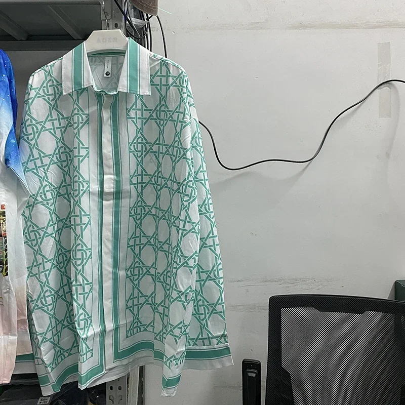 

Green Square Casablanca Shirts Men Women Hawaii Beach Shirt Top Tees Goth