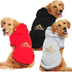 fashion large dog cat cool clothes autumn winter puppy kitty golden letter printed hoodies accesorios puppy jumper designer