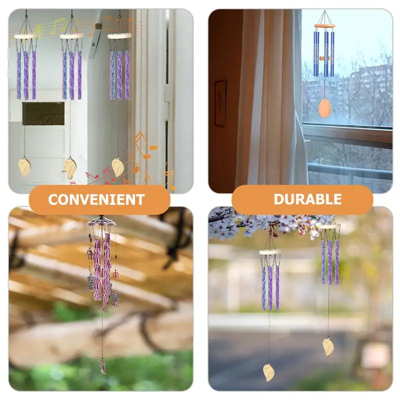 50Pcs Wind Chime Tubes DIY Craft Aluminum Wind Chime Pipes Japanese Bell Pipe DIY Bell Aluminum Pipe Hanging Decor