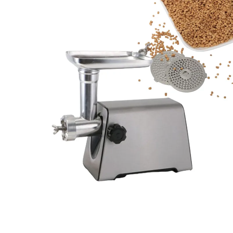 Pet Cat Food Granulator Electric Animal Chicken Dog Cat Bird Fish Feed Pellet Extruder Machine Feed Making Machine Stainless Ste