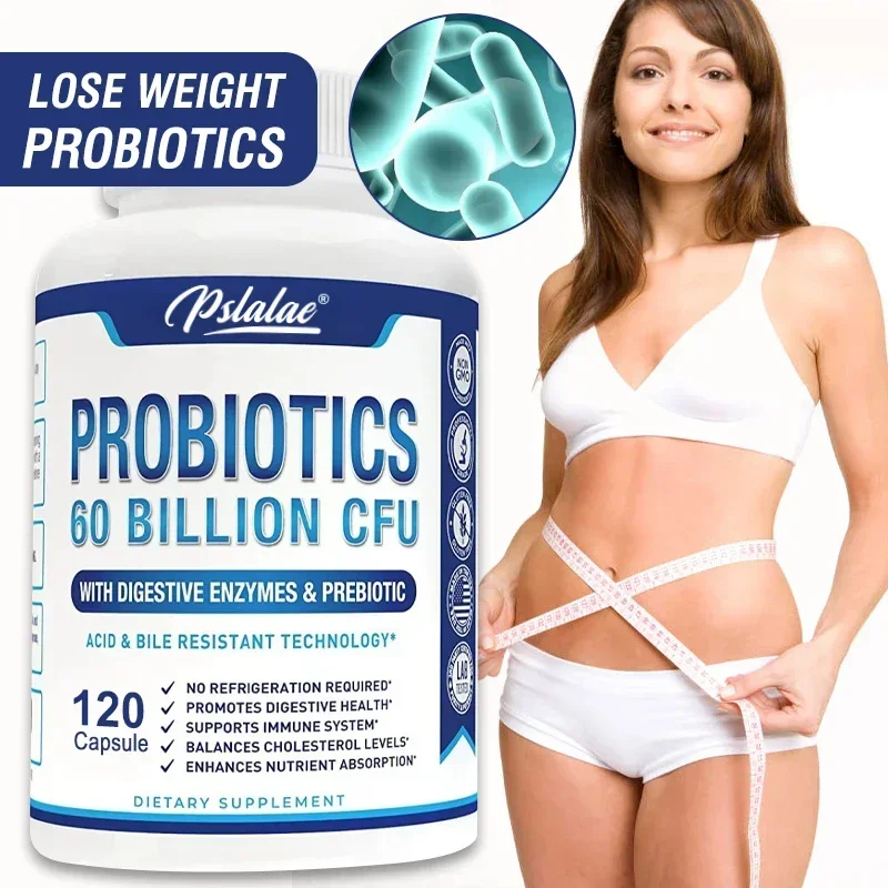 

Premium Probiotic Capsules 60 Billion CFU - Relieve Gas and Constipation