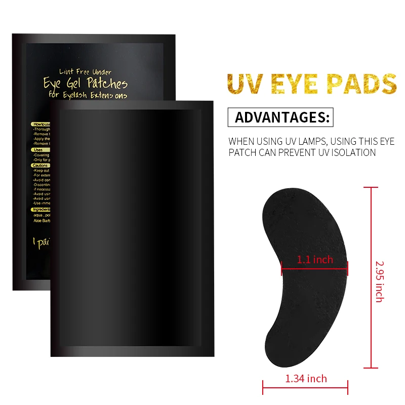 50 pairs/lot Black Patches For UV Glue Gel Eye Pads Eyelashes Paper Patches For Eyelash Extension Eye Tips Sticker Makeup Tool eyelash patches eyelash patch eyelash pads eyelash accessories eyelash extension supplies eye patches