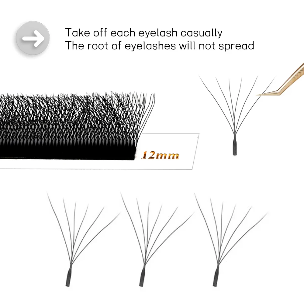W Shaped Bloom 2D 3D 4D 5D 6D 7D 8D Automatic Flowering Premade Fans Eyelashes Extensions Natural Soft YY Individual Lashes,eyelash extensions