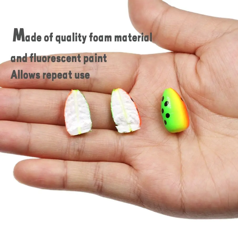 50pcs Foam Floats Ball Beads Beans Fishing Float set Bottom Rig Rigging Material Fishing Tackle Accessories Pick Size