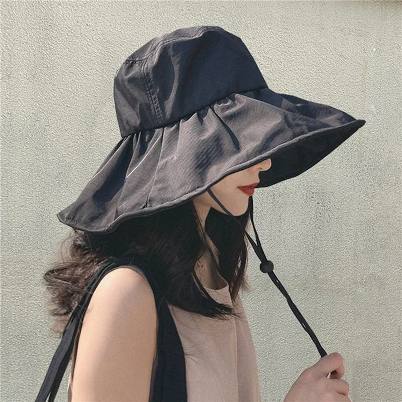 Women Spring Autumn Summer Sun Protection Hat Korean Big Brim Fisherman Hat sun hat,women hat