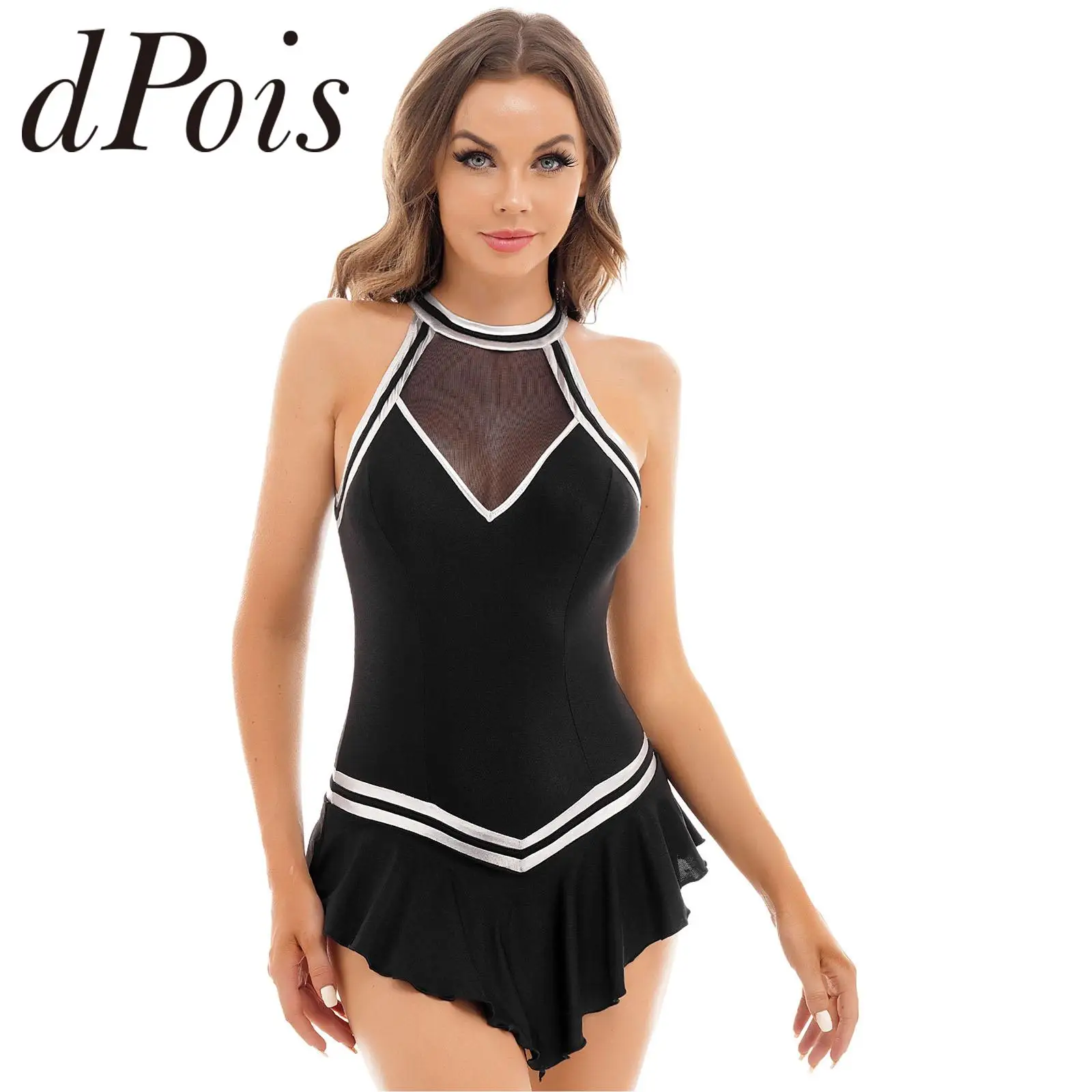 Womens Adult Sleeveless Ballet Dance Gymnastics Leotard Bodysuit