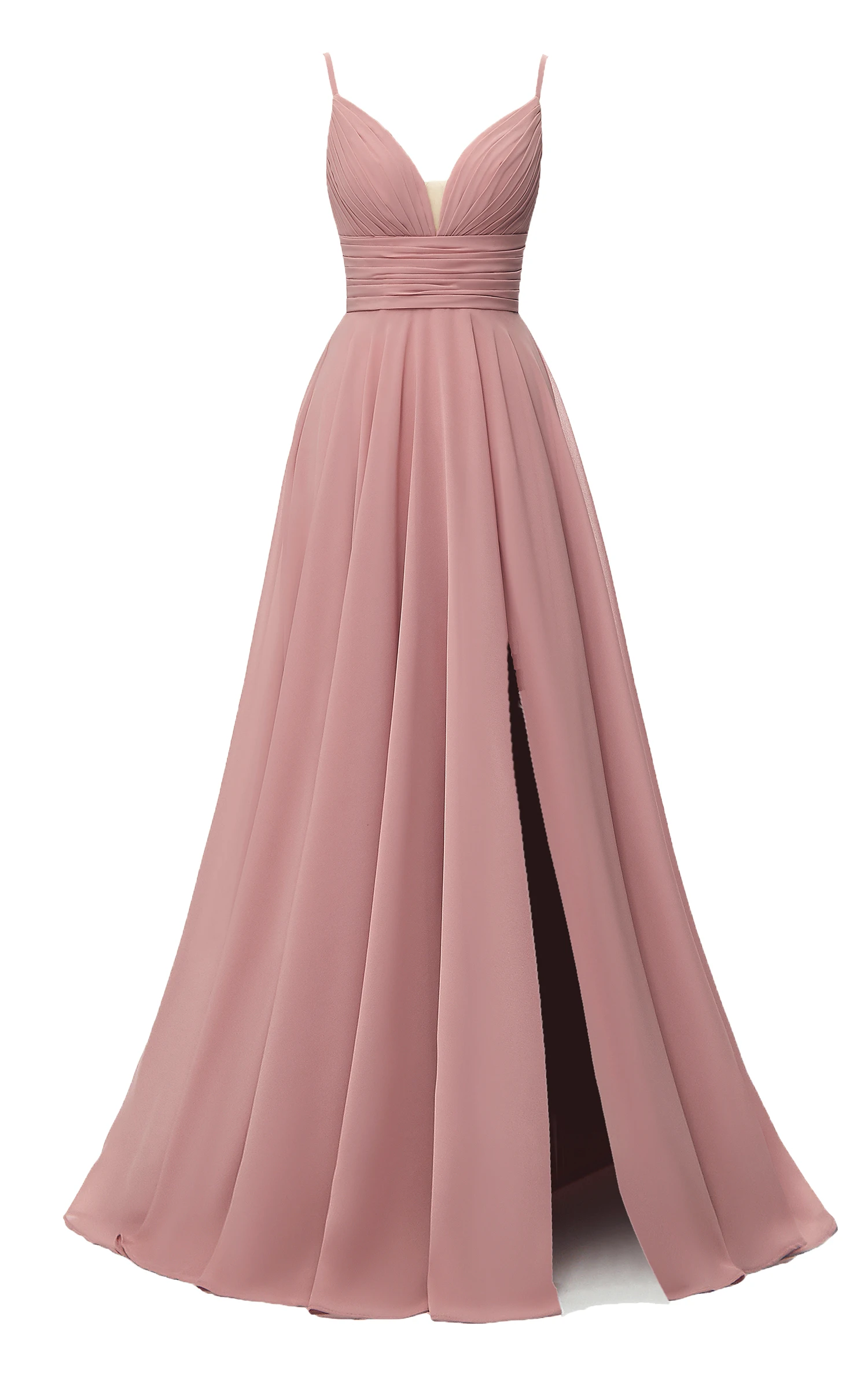 

2022 Elegant Ruched V-neck Sleeveless Bridesmaid Dresses Country Style A-Line Backless Maid Of Honor Prom Gowns